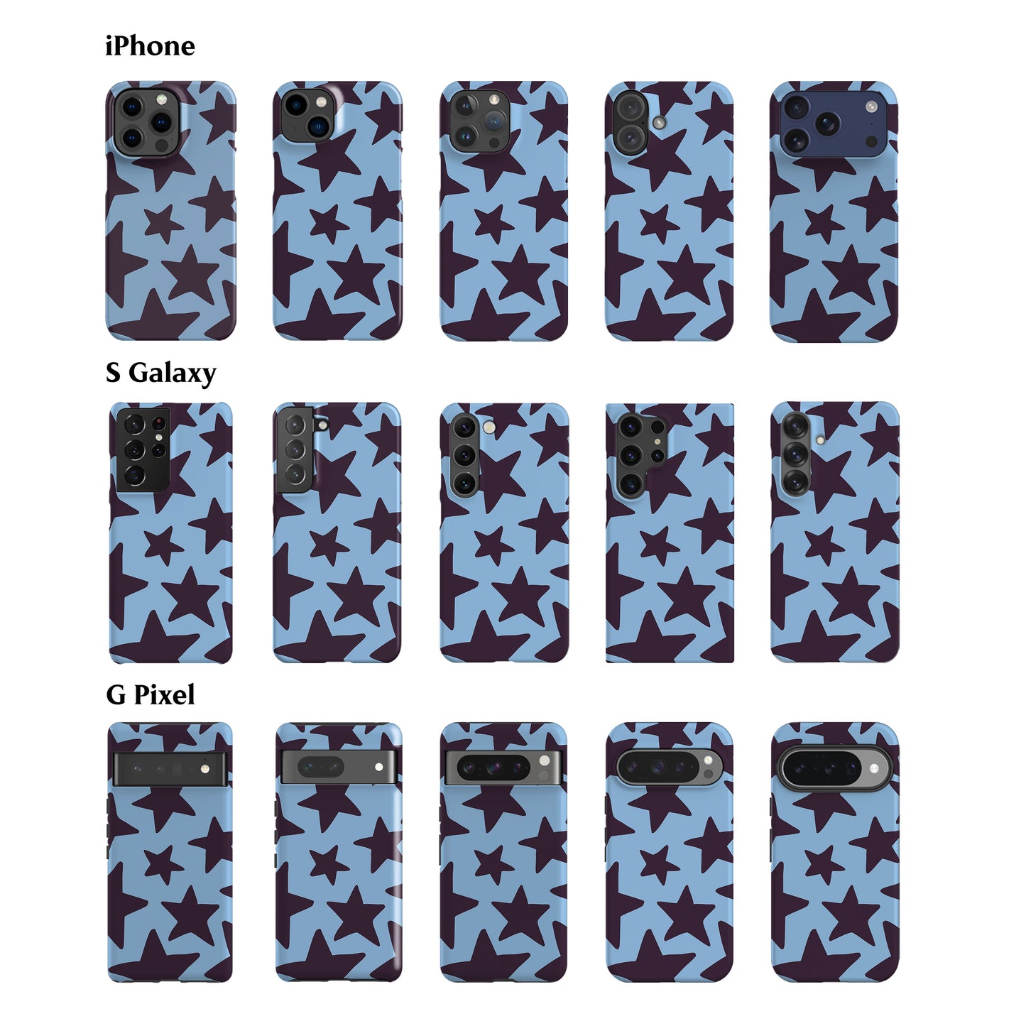 Blueberry Big Stars Phone Case