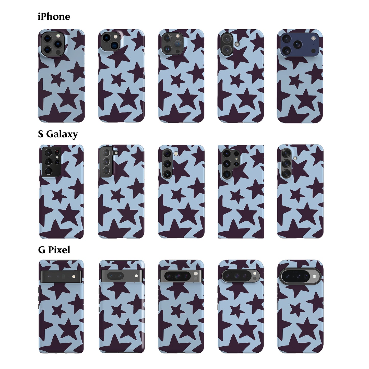 Blueberry Big Stars Phone Case