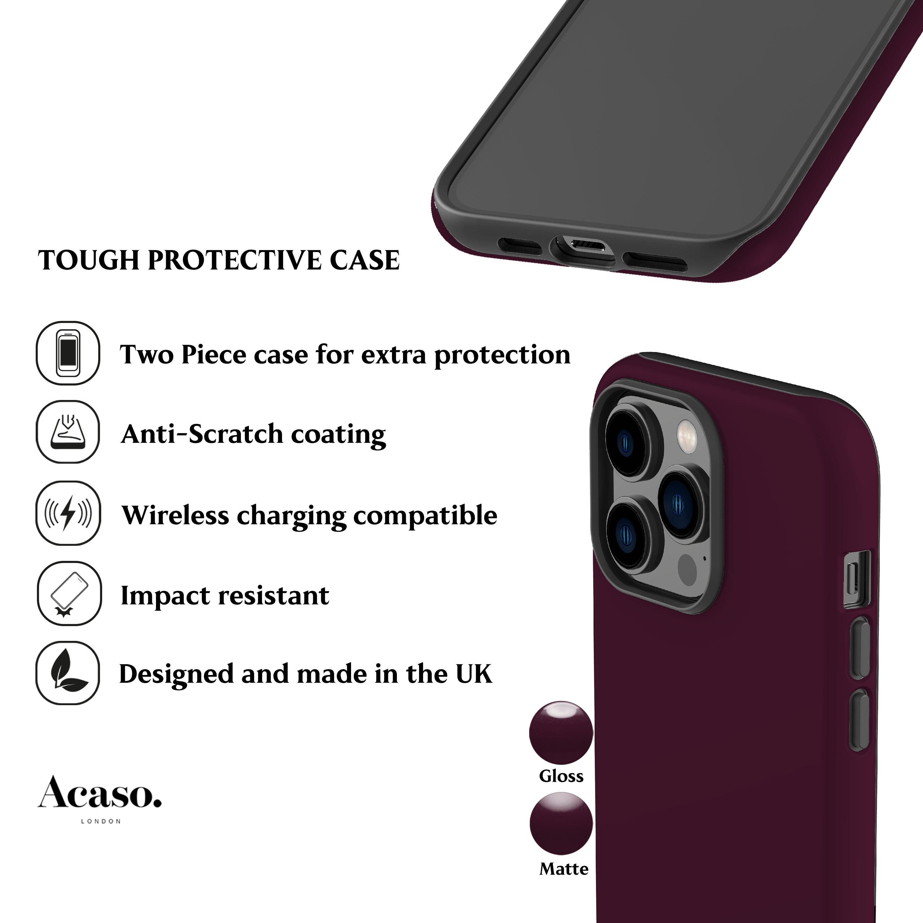 Blackberry Solid Phone Case