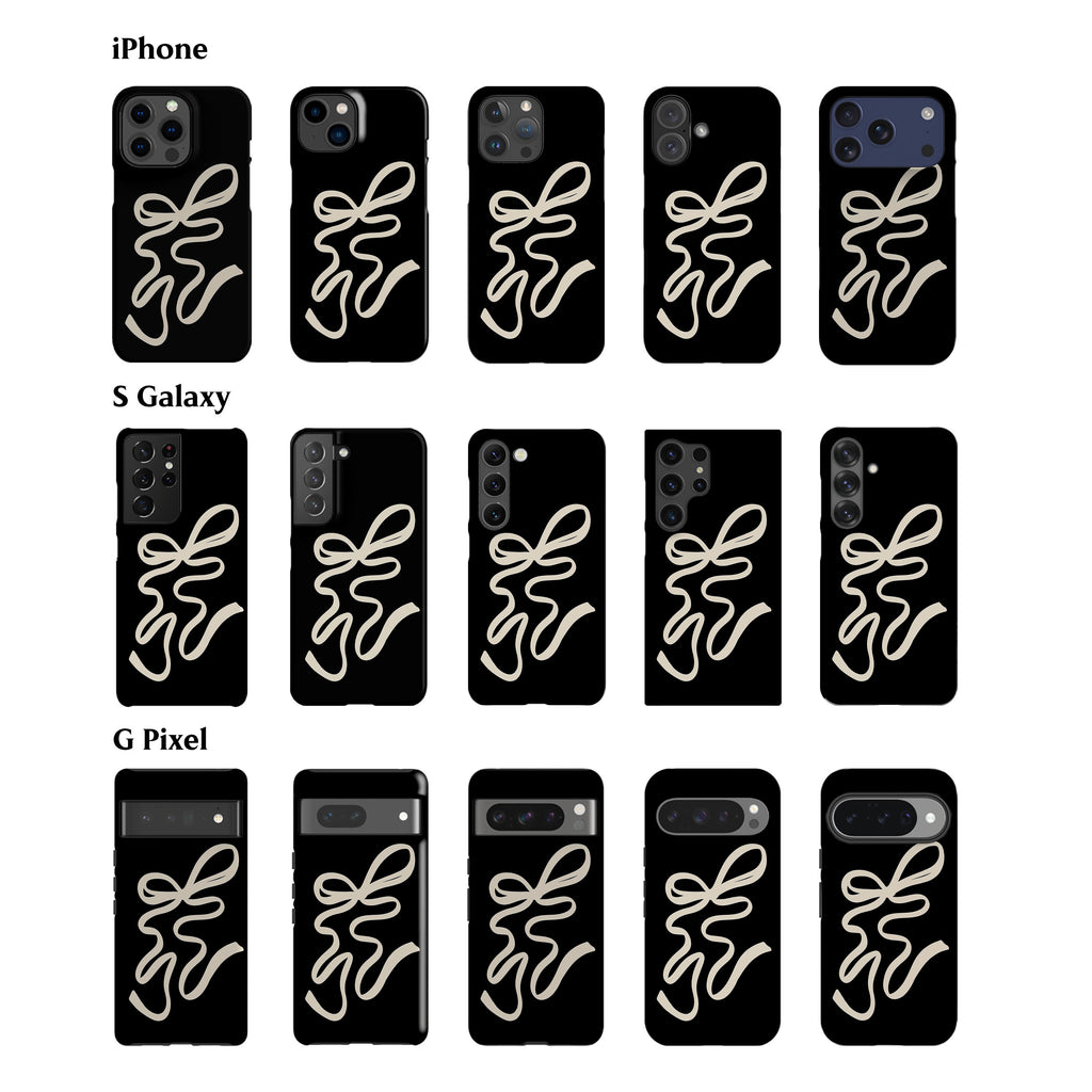 Cream Ribbon Phone Case