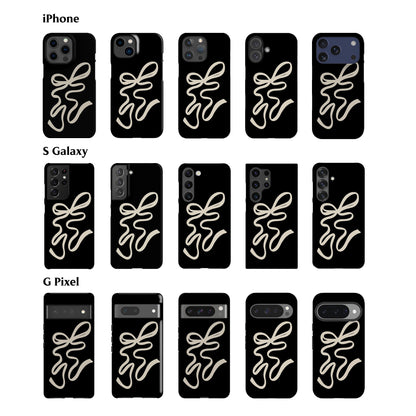 Cream Ribbon Phone Case