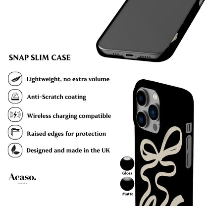 Cream Ribbon Phone Case