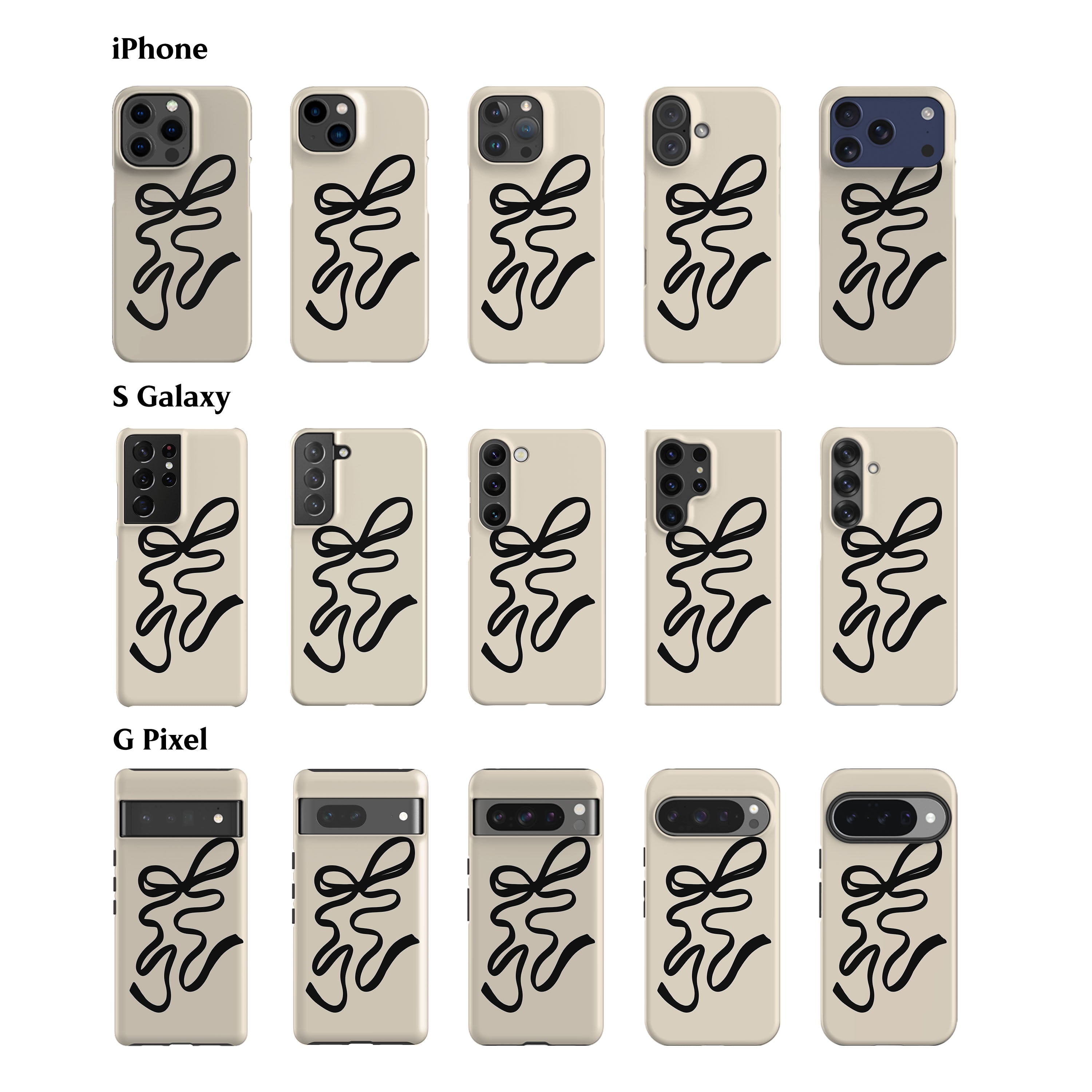 Black Ribbon Phone Case