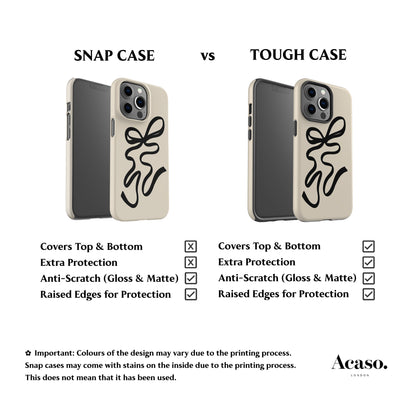 Black Ribbon Phone Case