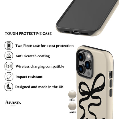 Black Ribbon Phone Case