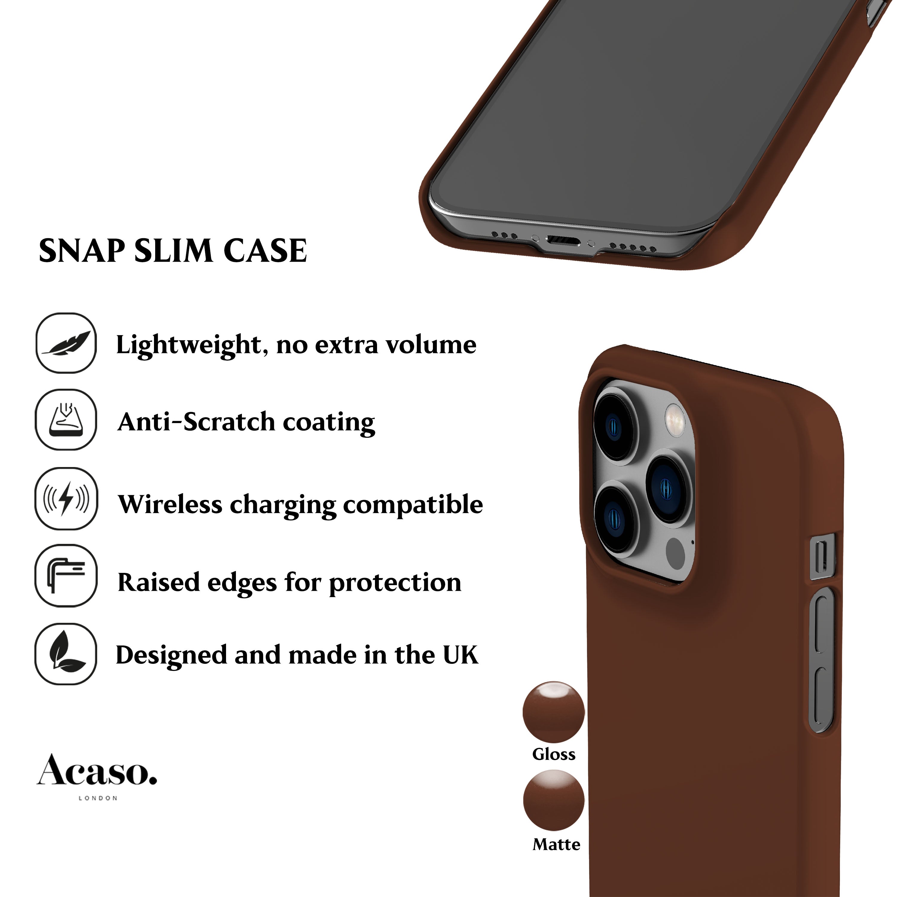 Solid Fondant Brown Phone Case