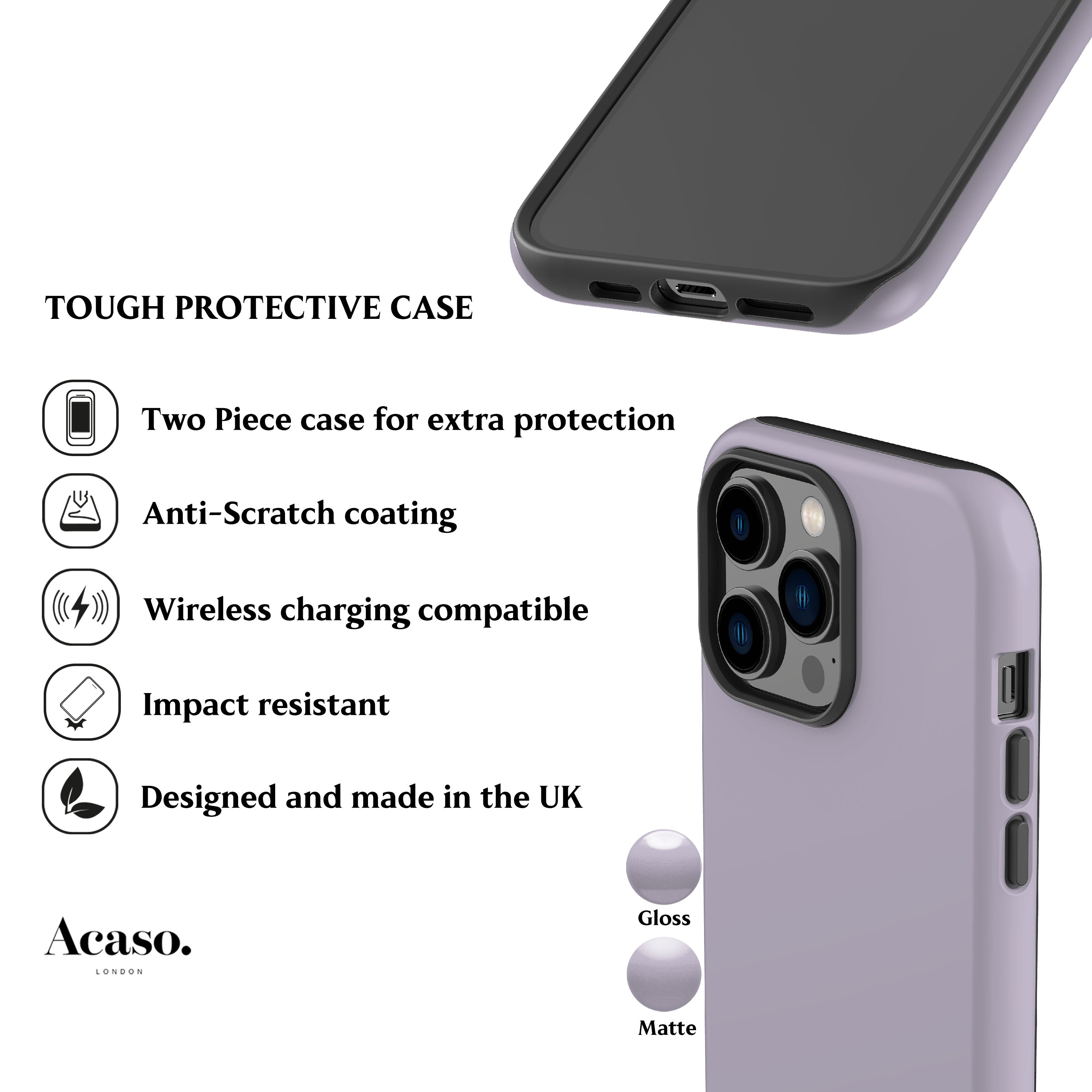 Solid Lavender Lilac Phone Case