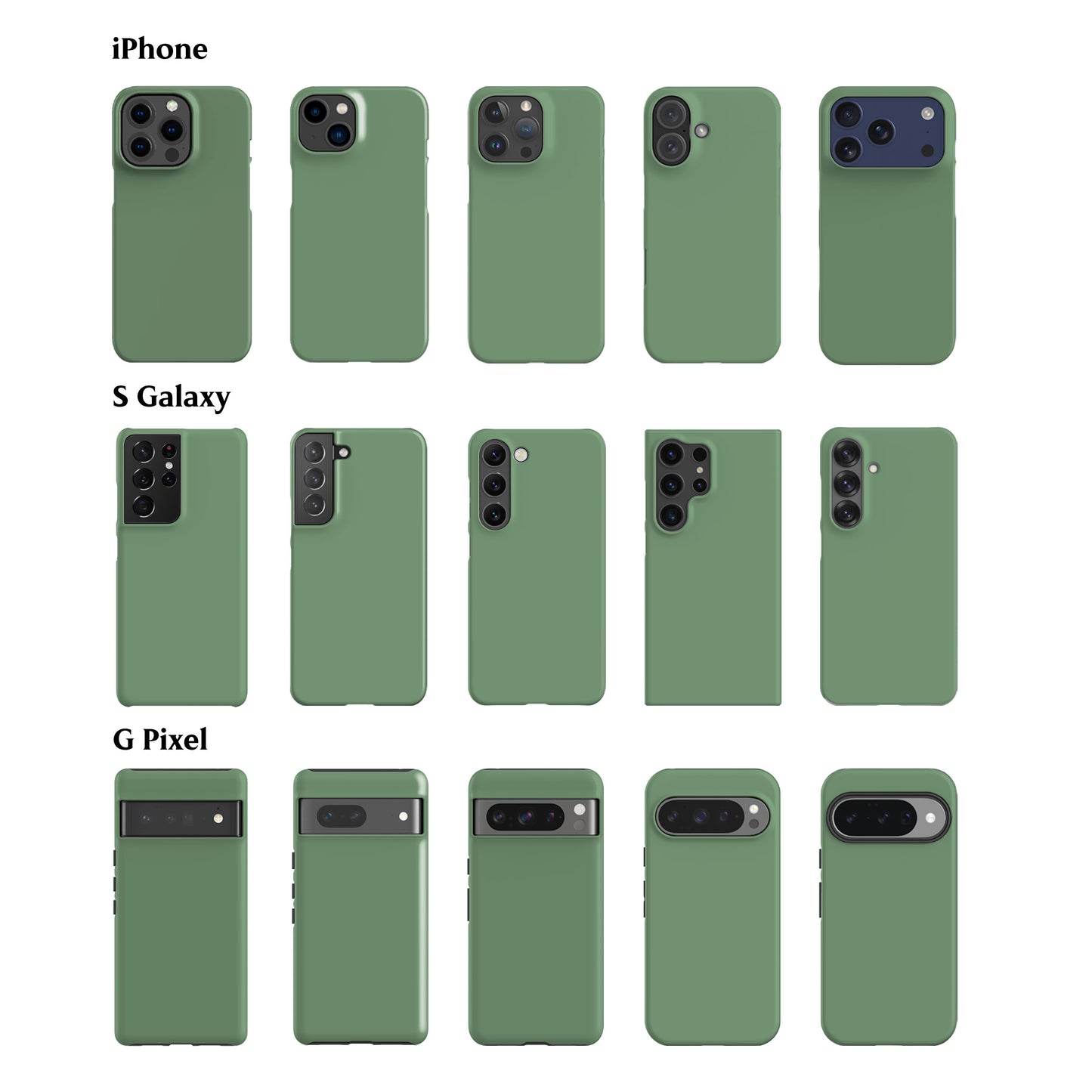 Solid Mineral Green Phone Case