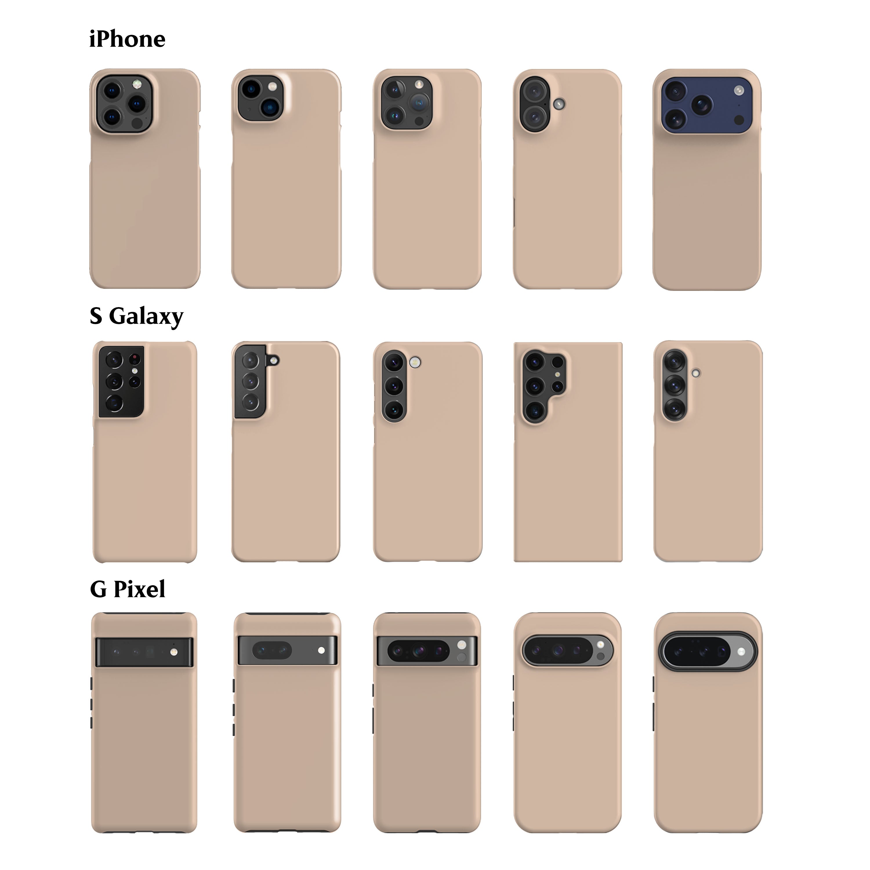 Solid Pale Rose Tan Phone Case