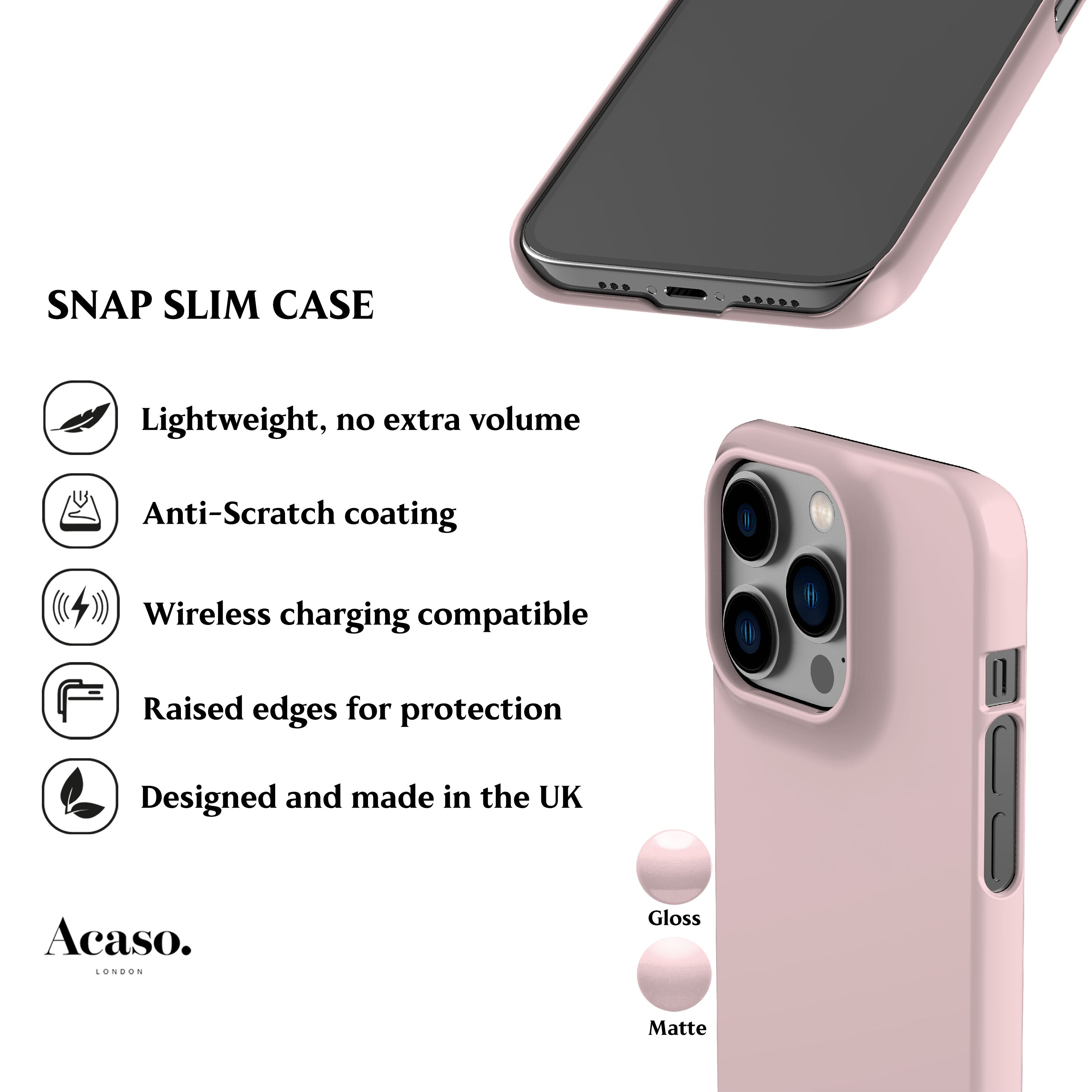 Solid Rosewater Pink Phone Case