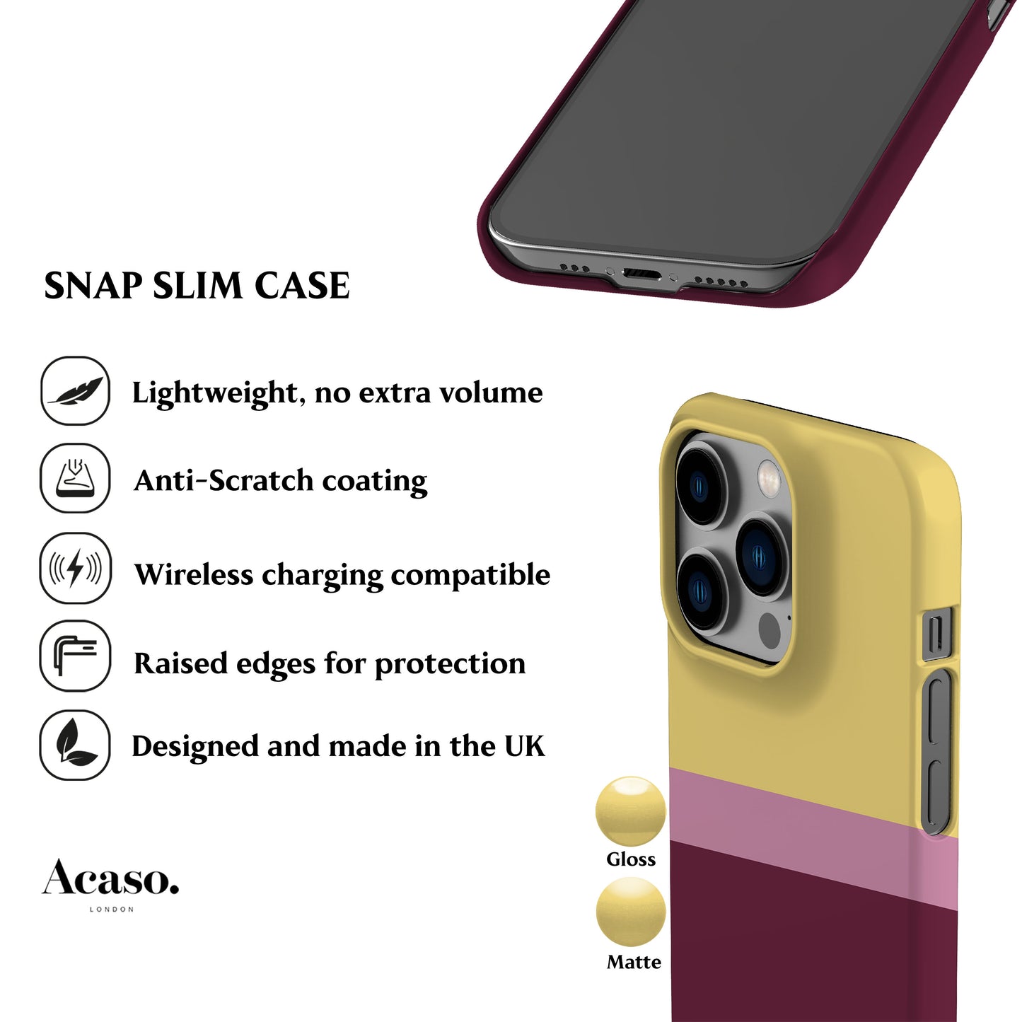 Scandi Yellow Block Color Phone Case