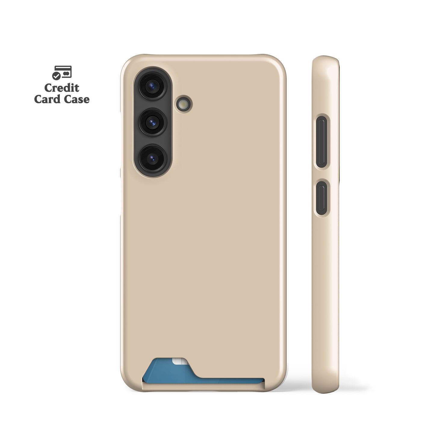 Solid Beige Card Case