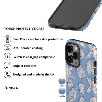 Blue Beach Shells Phone Case