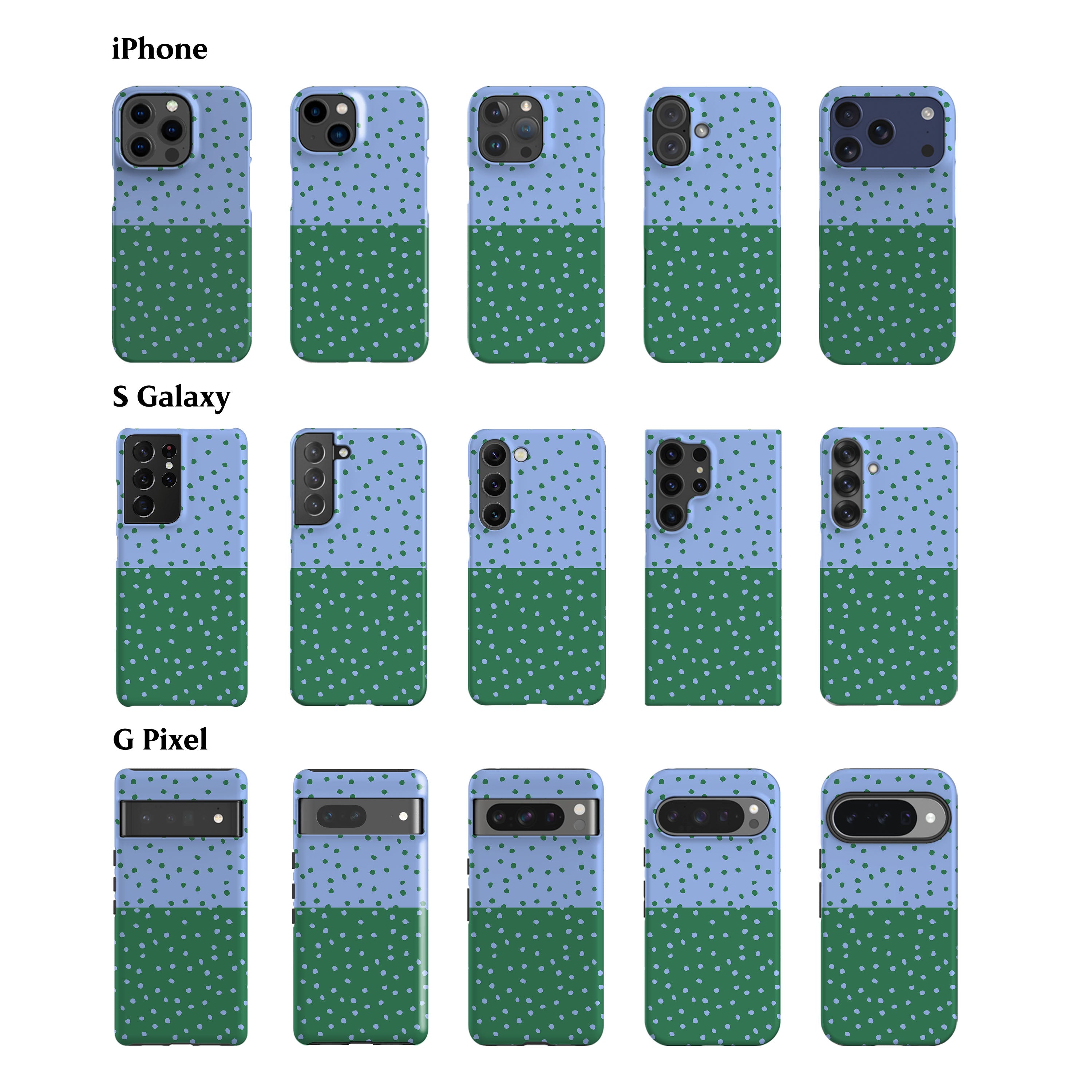 Blue Green Mini Polka Dots Phone Case