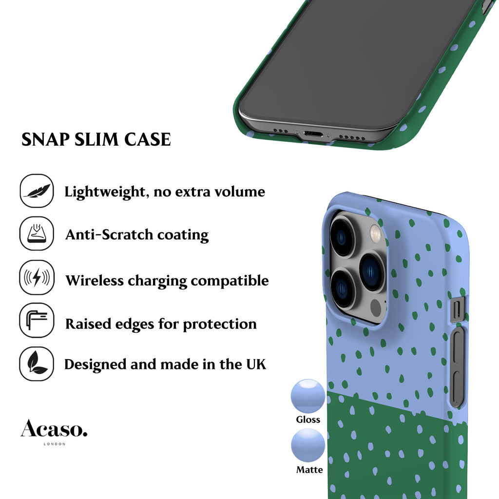 Blue Green Mini Polka Dots Phone Case
