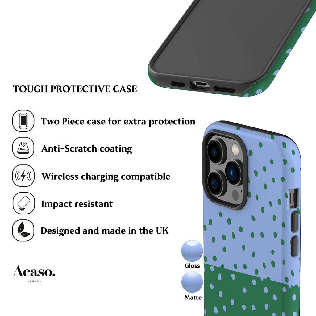 Blue Green Mini Polka Dots Phone Case