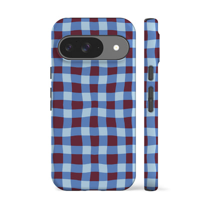 Blue Maroon Plaid Phone Case