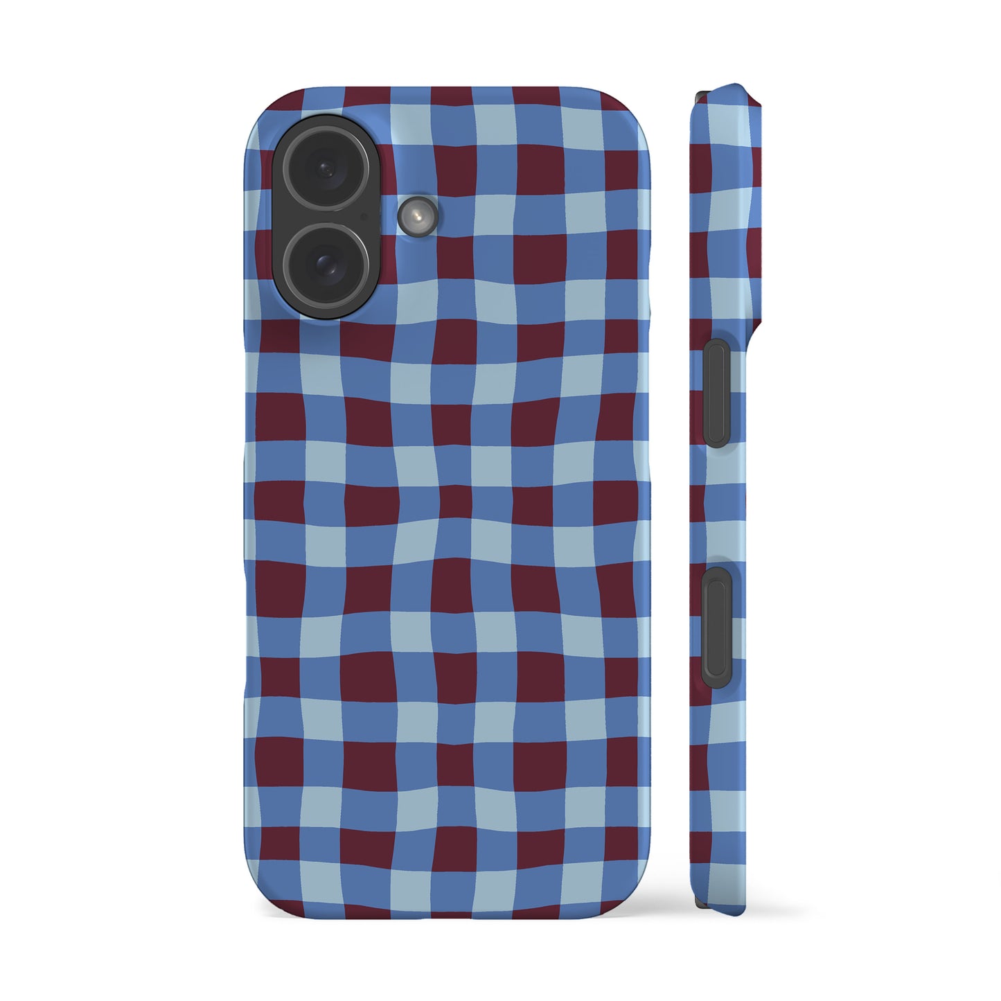 Blue Maroon Plaid Phone Case