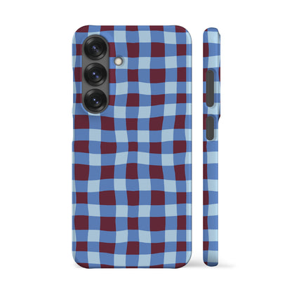 Blue Maroon Plaid Phone Case
