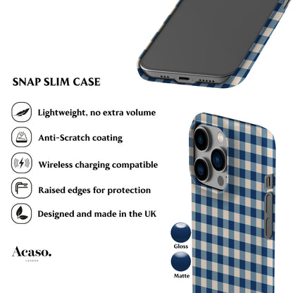 Blue Gingham Phone Case