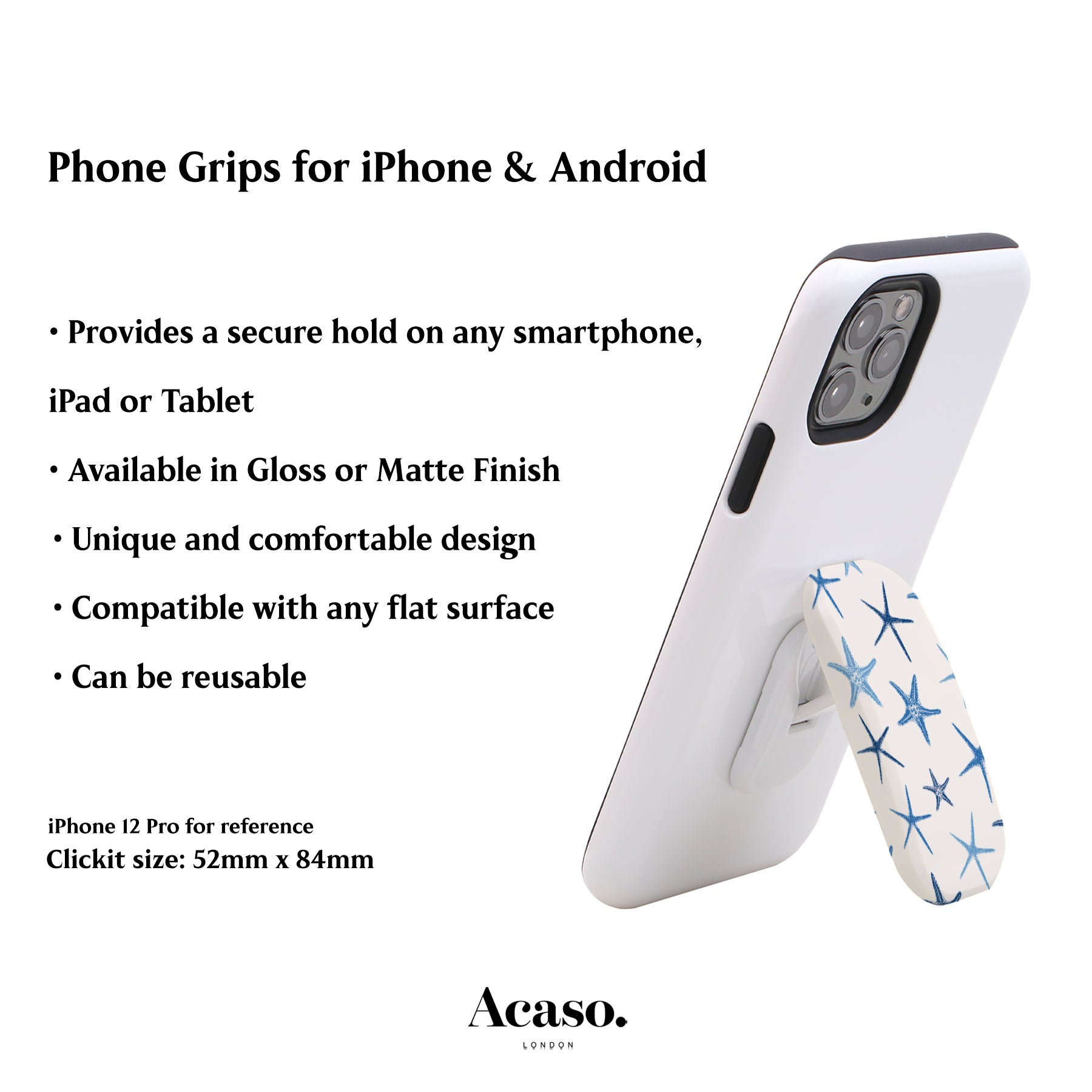 Blue Starfish Phone Grip