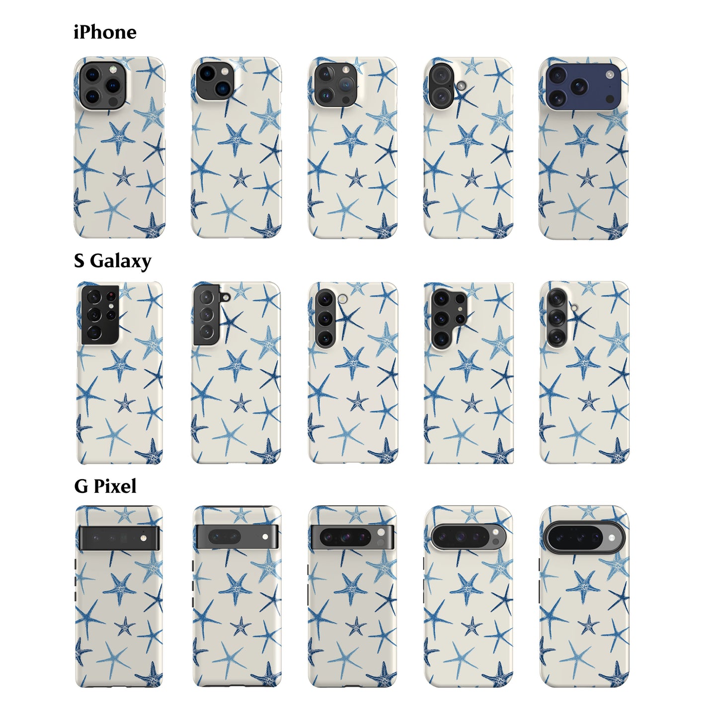 Deep Blue Starfish Phone Case