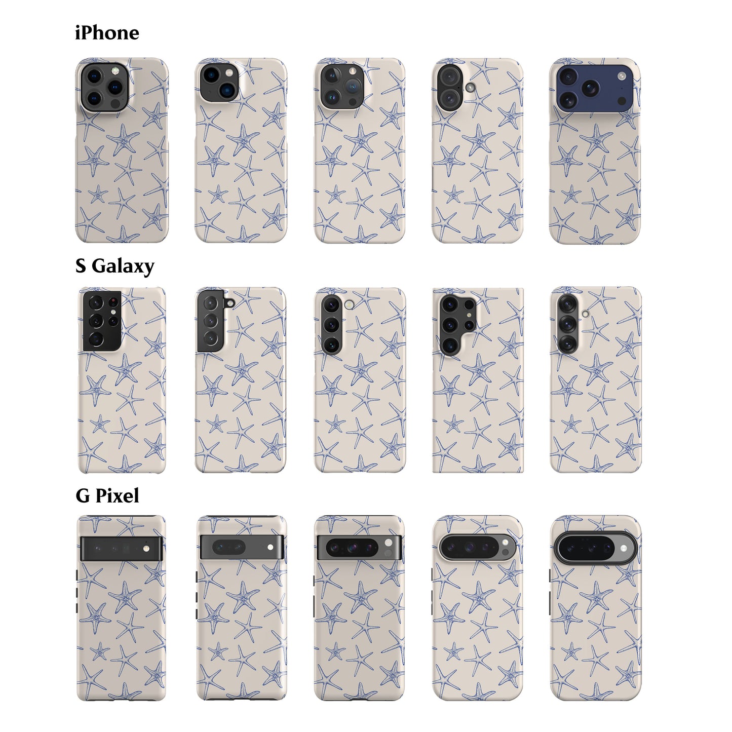 Blue Starfish Phone Case