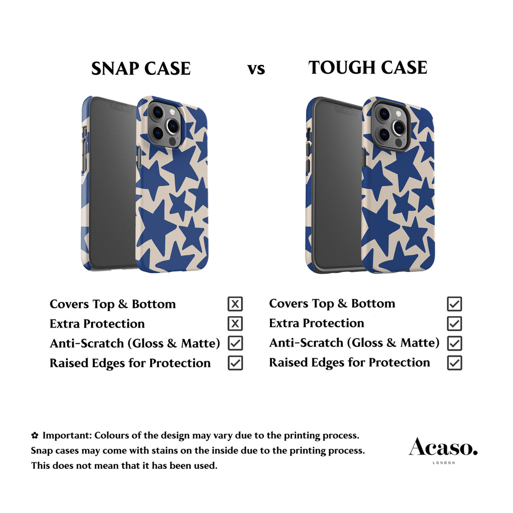 Wonky Stars Blue Phone Case