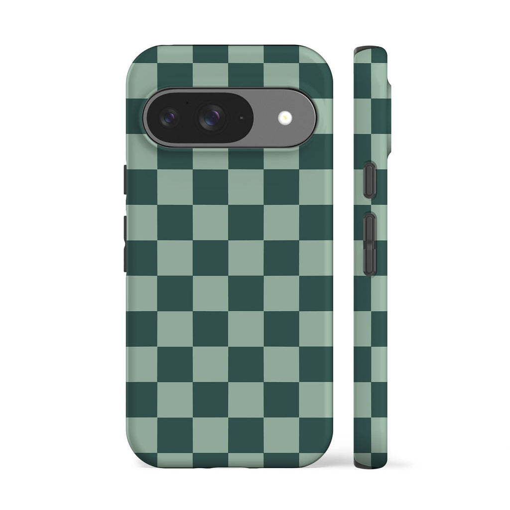 Blue Teal Checkered Phone Case