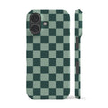 Blue Teal Checkered Phone Case