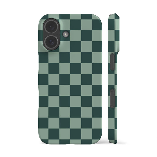 Blue Teal Checkered Phone Case