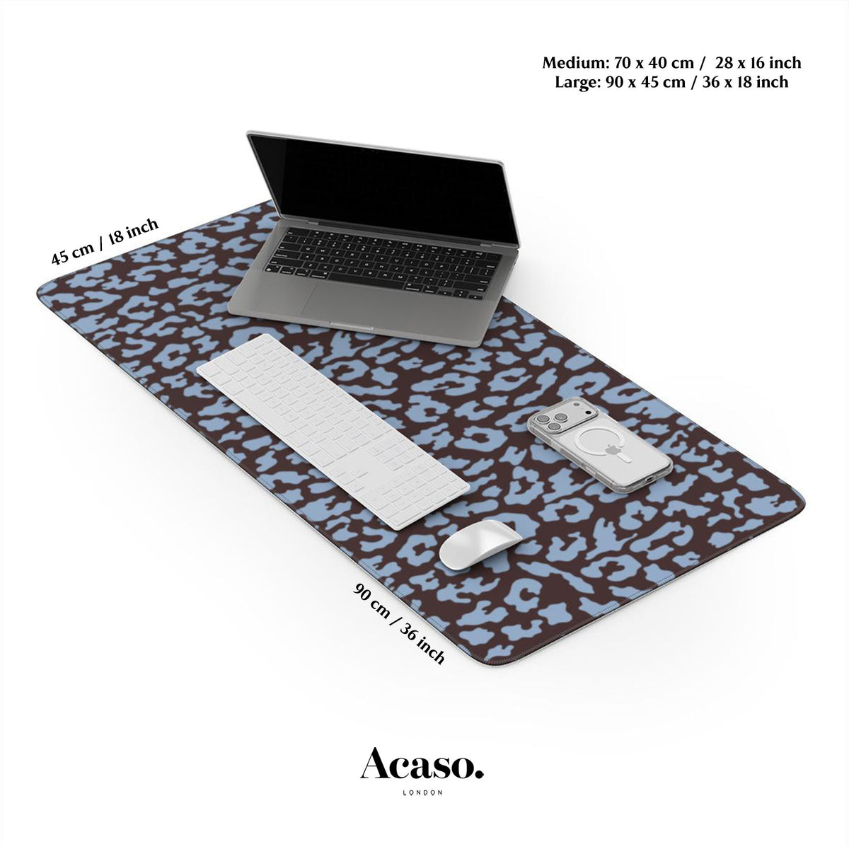 Blue Tiny Leo Desk Mat