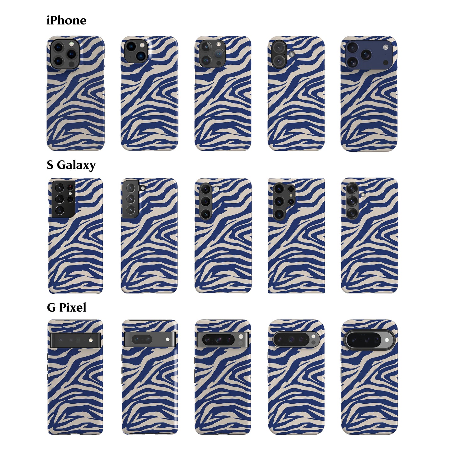 Blue Zebra Phone Case