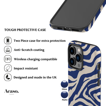 Blue Zebra Phone Case