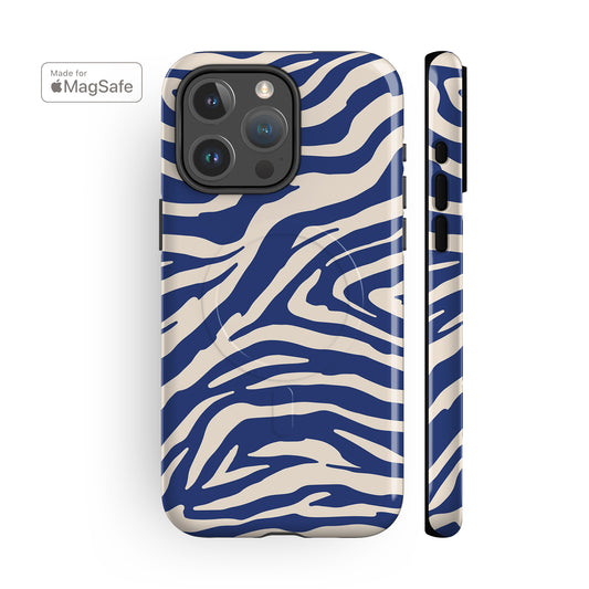 Blue Zebra MagSafe iPhone Case