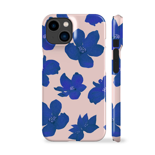 Deep Blue Flowers Phone Case