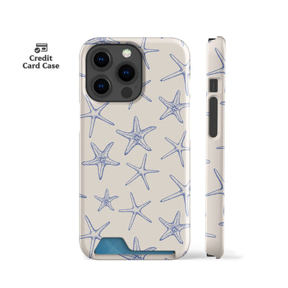Blue Starfish Card Case