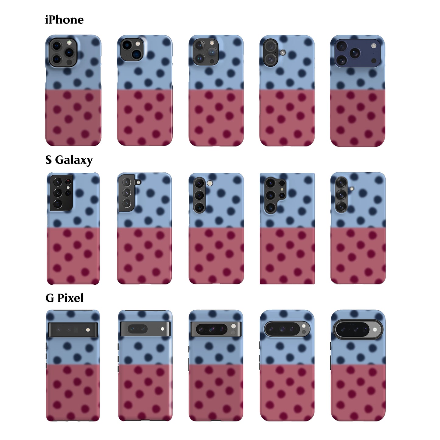 Blurry Blue Polka Dots Phone Case