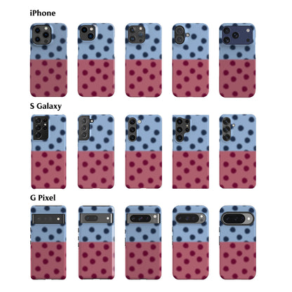 Blurry Blue Polka Dots Phone Case