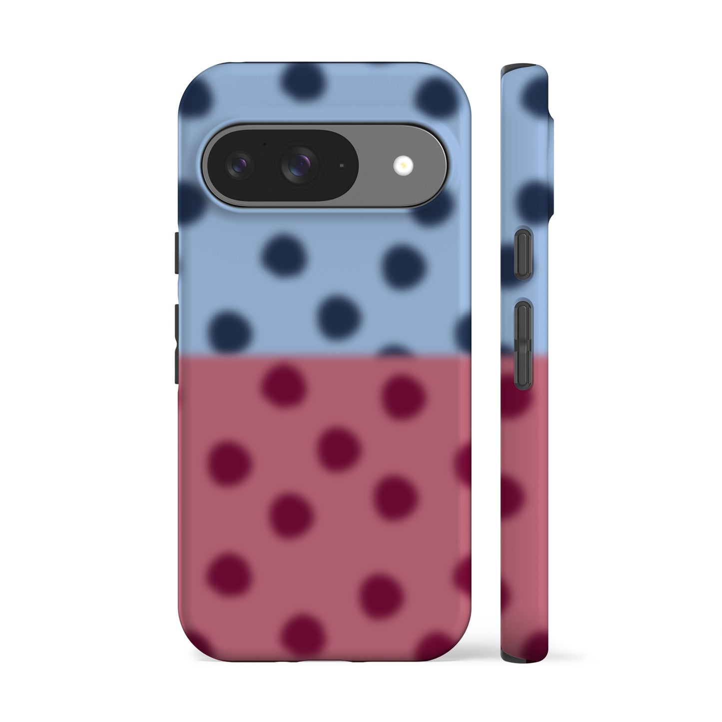 Blurry Blue Polka Dots Phone Case