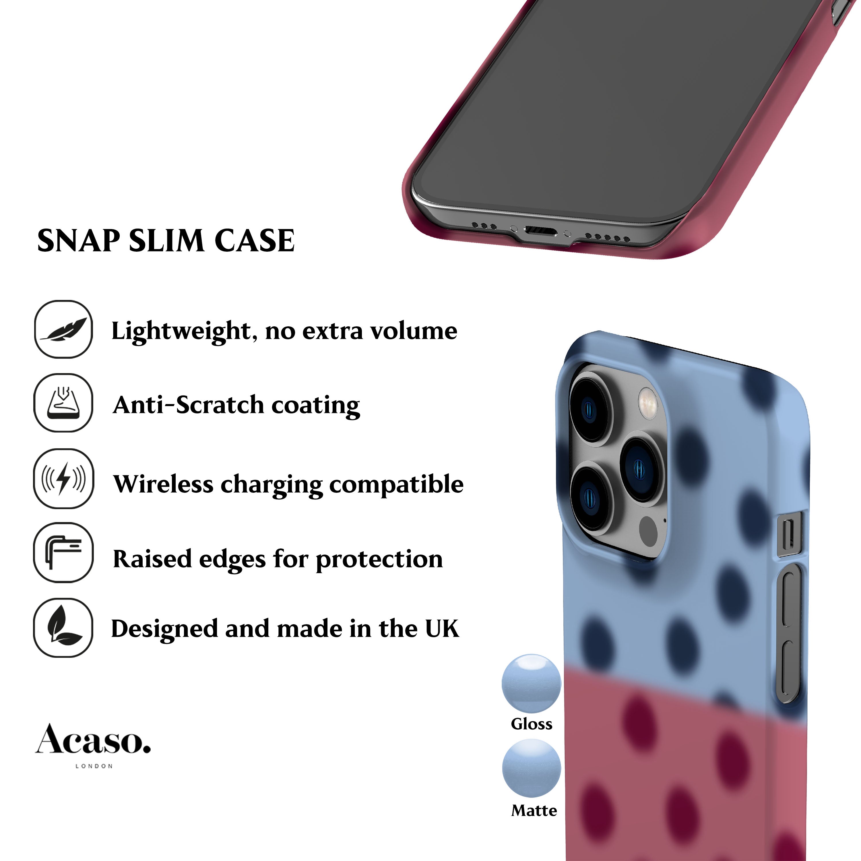 Blurry Blue Polka Dots Phone Case