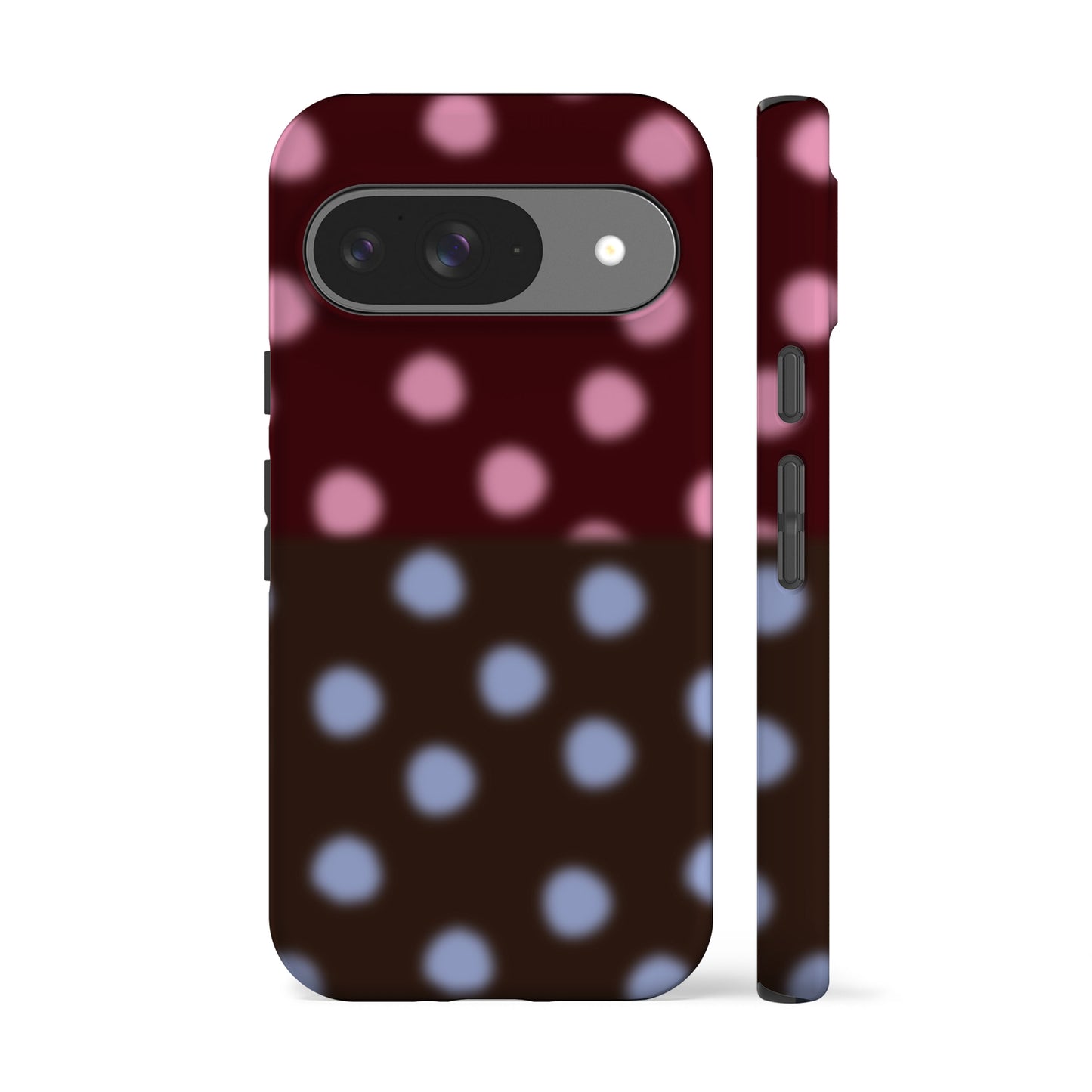 Blurry Maroon Polka Dots Phone Case