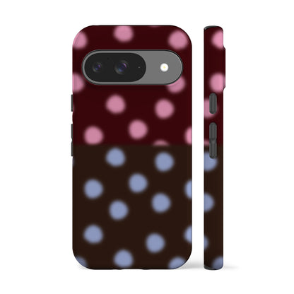 Blurry Maroon Polka Dots Phone Case