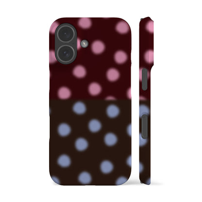 Blurry Maroon Polka Dots Phone Case