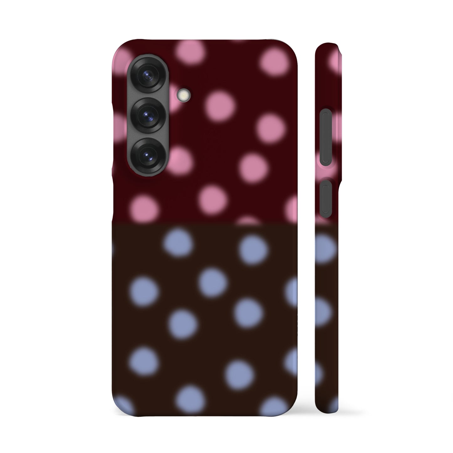 Blurry Maroon Polka Dots Phone Case