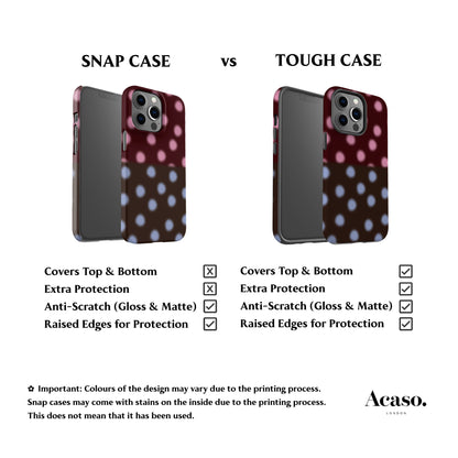 Blurry Maroon Polka Dots Phone Case