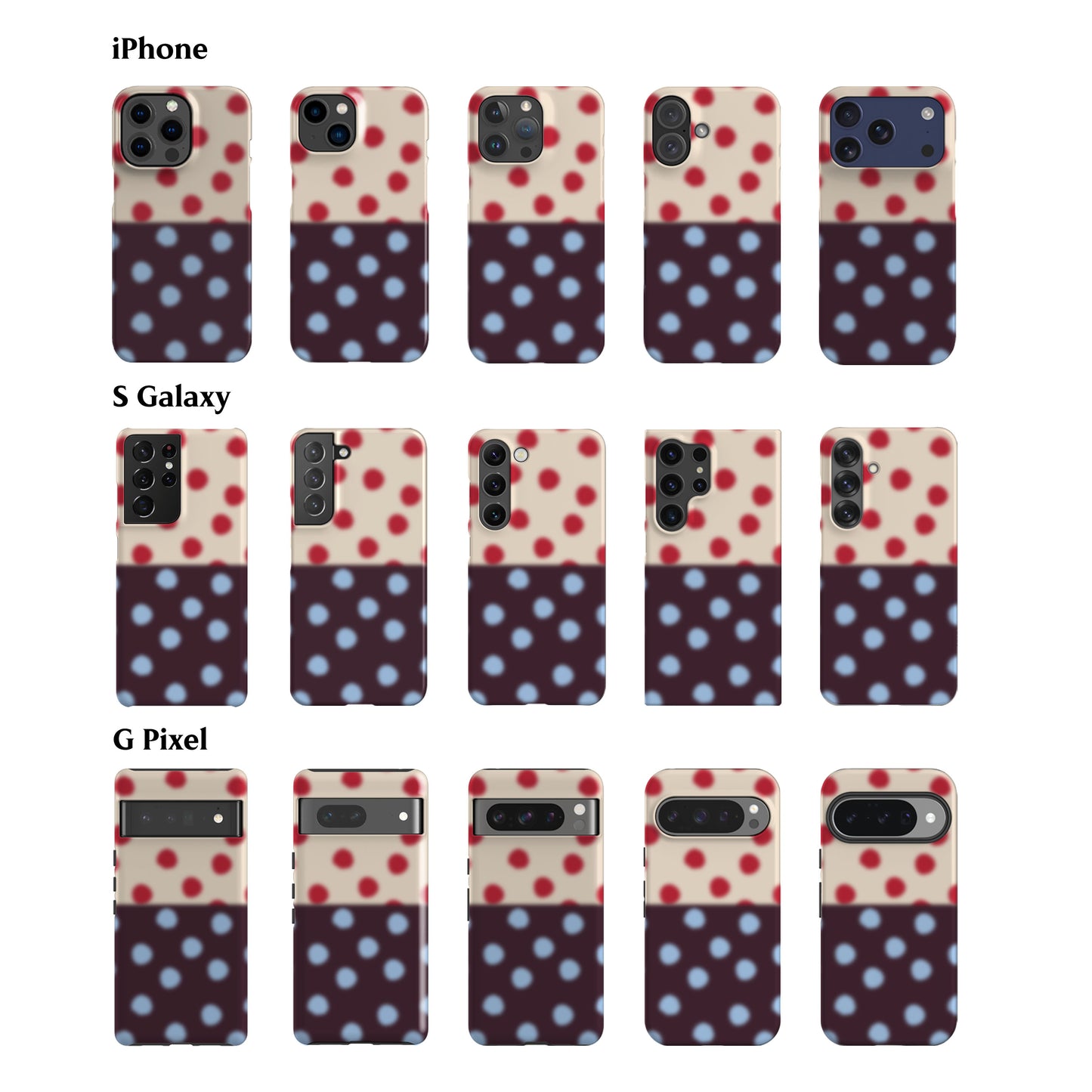 Blurry Plum Polka Dots Phone Case