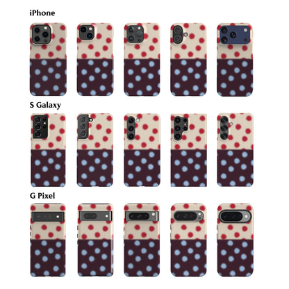 Blurry Plum Polka Dots Phone Case