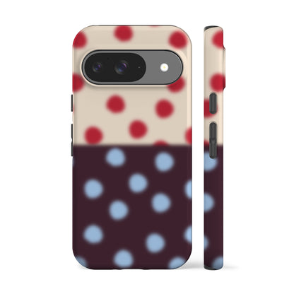 Blurry Plum Polka Dots Phone Case