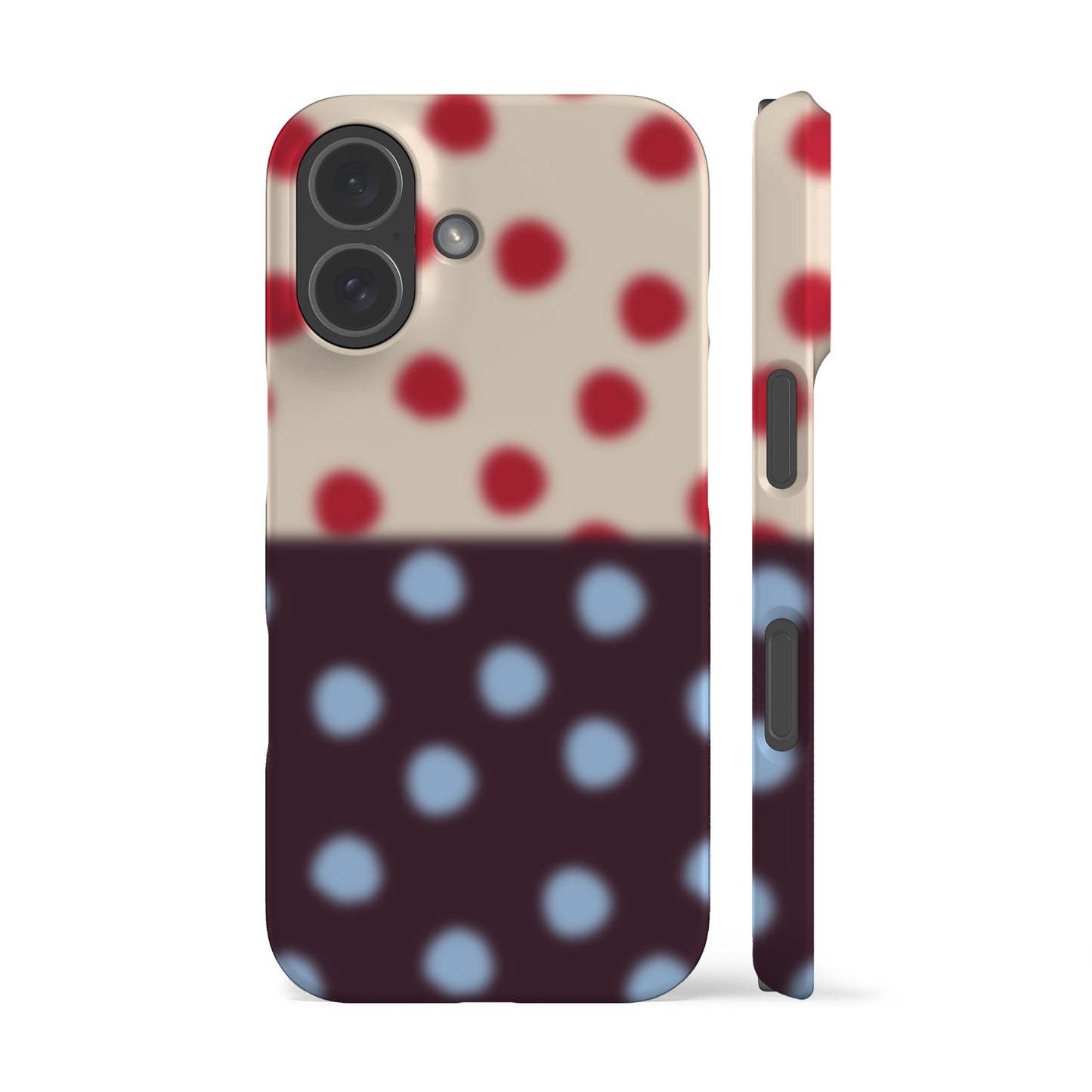 Blurry Plum Polka Dots Phone Case